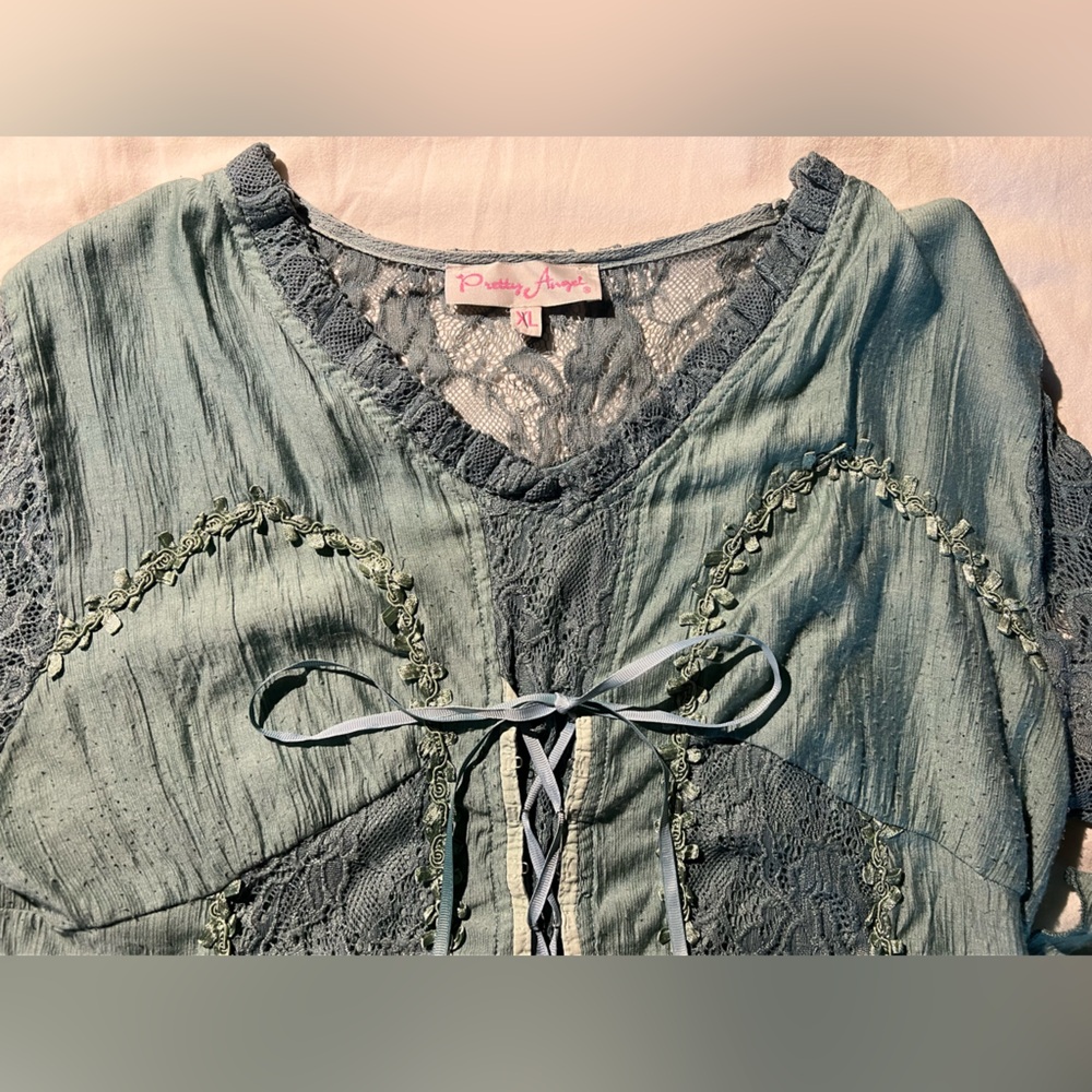 Pretty Angel Lace Trim Blouse